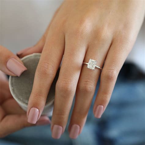 simple square diamond engagement rings.